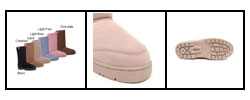 BearPaw Sheepskin 12-inch Lugged-sole Boot