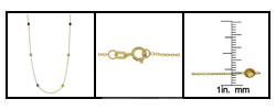 14k Gold Semi-precious Stones Necklace