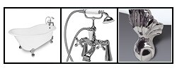 Wintess Chrome Clawfoot Cast Iron Bathtub Package