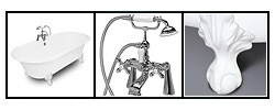 Winston White Clawfoot Cast Iron Bathtub Package