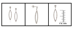 Sterling Silver 1/8ct Diamond Teardrop Earrings