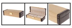 Crocodile Leather and Suede 5-slot Watch Box