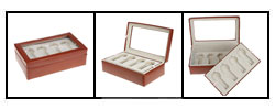 Elegant Brown Leather 8-slot Watch Box