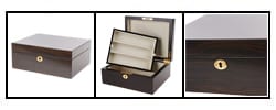 Dark Walnut Finish Wooden 6-slot Watch Box