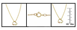 Black Hills Gold Floating Heart Necklace