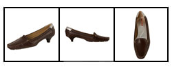 Prada Sport Brown Leather Kitten Heel Loafers