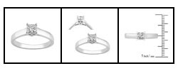 14k Gold 1/2ct TDW Princess Diamond Solitaire Ring (H-I , I1)