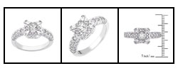 14k White Gold 1-1/6ct TDW Princess Diamond Enagement Ring (H-I, I1-I2)