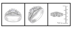 14k White Gold 1ct TDW Round Diamond Wedding Set (H-I, I1-I2)