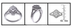 14k White Gold 1ct TDW Marquise Diamond Engagement Ring (G, I2)