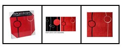 Handcrafted Red Ultrasuede Wall Art