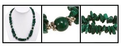 Silver-accented Malachite Necklace