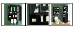 Black Arch Top Wall Cabinet