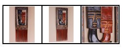 Hand-carved Fanti Mother and Child Comb (Ghana)