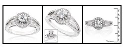 14k White Gold 1ct TDW Round Diamond Wedding Ring