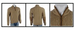 Weatherproof Men's Cable Knit Half Zip Sweater