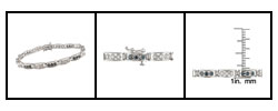 10k Gold 1/2ct TDW Blue White Diamond Bracelet (Case of 3)