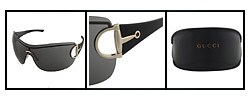 Gucci Dark Grey Shield Sunglasses