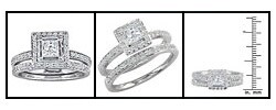 14K White Gold 1ct TDW Princess Diamond Bridal Ring Set (G-H, I1)