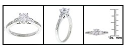 14k White Gold 1ct TW Diamond Engagement Ring