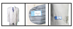 Zanetti I Deal Brown Suit with Yellow and White Stripes Suit