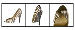 Carlos by Carlos Santana Zebra Peep Toe Pumps