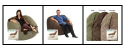 Large Memory Foam Lounge Bag with Removable Cover