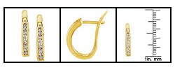 10k Yellow Gold 1/4ct TDW Diamond Huggie Earrings ( K-L, I3 )