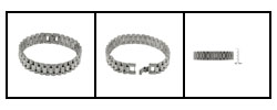 Stainless Steel Watch Style CZ Bracelet