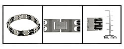 Stainless Steel and Rubber Bracelet