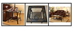 Slate/ Glass/ Steel End Table
