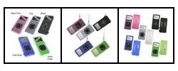 Silicone Skin Case with Protector for iPod Nano