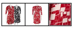 Ruby 3/4-sleeve Geometric Print Wrap Dress