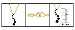 18k Gold over Silver Sapphire Journey Pendant