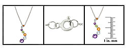 Sterling Silver and Gemstone Journey Pendant