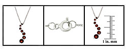 Sterling Silver Garnet Journey Pendant