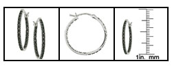 14k White Gold 1/4ct TDW Black Diamond Earrings