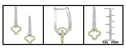 14k Two-tone Gold 1/2ct TDW Flower Hoop Earrings
