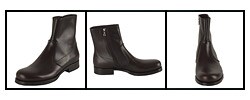 Prada Men's Leather Boots with Side Zip Closure
