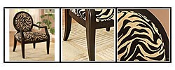 Zebra Print Oval Back Chair