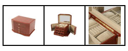 Roma Wood Cherry Finish Jewerly Chest