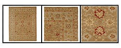 Hand-spun Wool Tan Ivory Ancestry Rug (9' x 12')