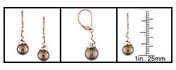 14k Gold Cultured FW Brown Pearl Earrings (8-8.5mm)