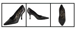 Dolce & Gabbana Black Leather Pointed Toe Pumps