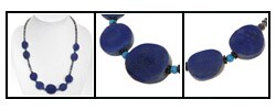 Lapis, Jade and Silver Turquoise Necklace