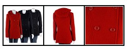 AK Anne Klein Women's Peacoat with Curved Seams