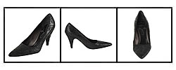 Prada Black Leather Embroidered Pumps