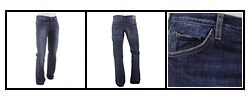 Super Rifle Men's Dark Rinse Slim Bootcut Jeans