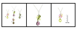 Sterling Silver CZ Drop Necklace