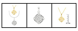 Sterling Silver Vintage Style CZ Pendant